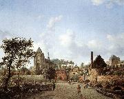 HEYDEN, Jan van der View of Delft sg oil on canvas